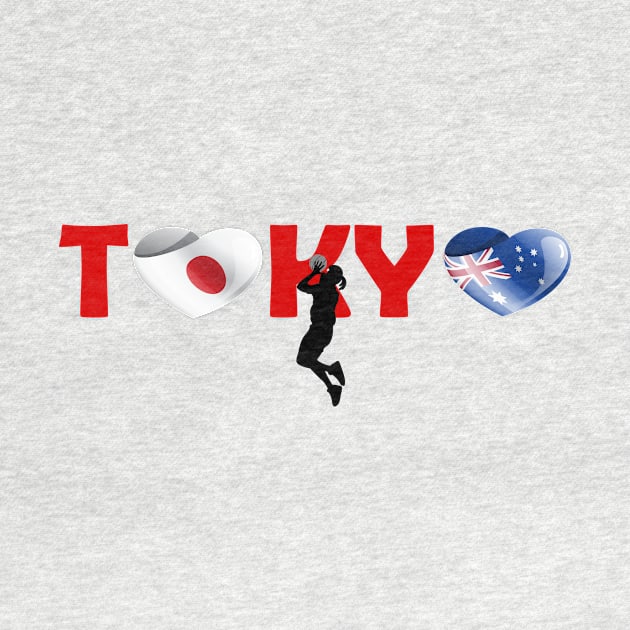 Sports games in Tokyo: Basketball team from Australia (AU) by ArtDesignDE